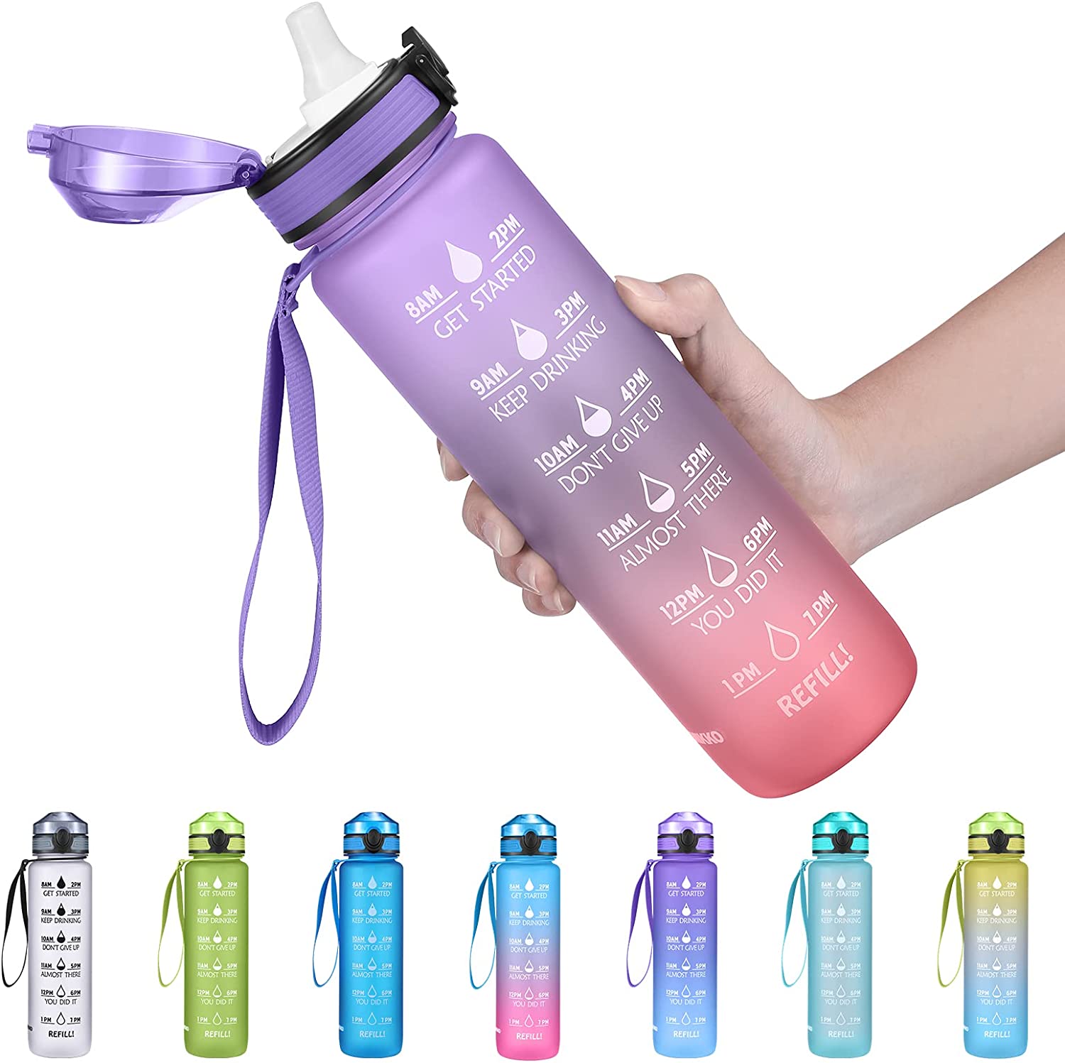 1 Gallon Motivational Water Bottle With Handle | Water Bottle Manufacturers